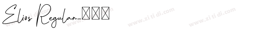 Elios Regular字体转换